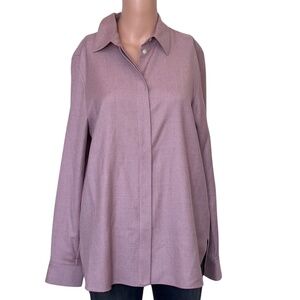 Theory Winter Pink Melange Sleek Flannel